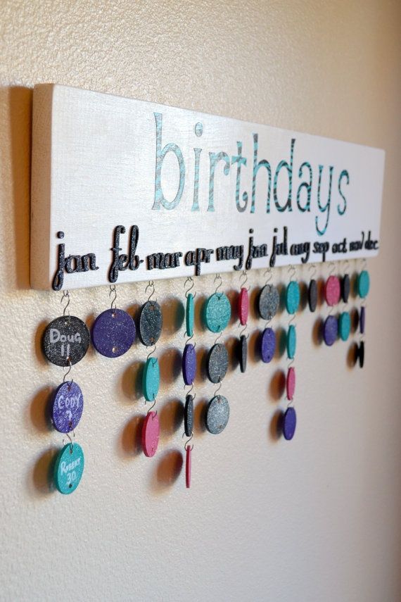 Faire Maison Calendrier D Anniversaire Familial La Ptite Noisette